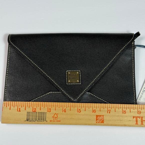 New Dooney & Bourke Envelope Slim Leather Wallet Black Organizer Clutch 9x6 - Picture 13 of 13